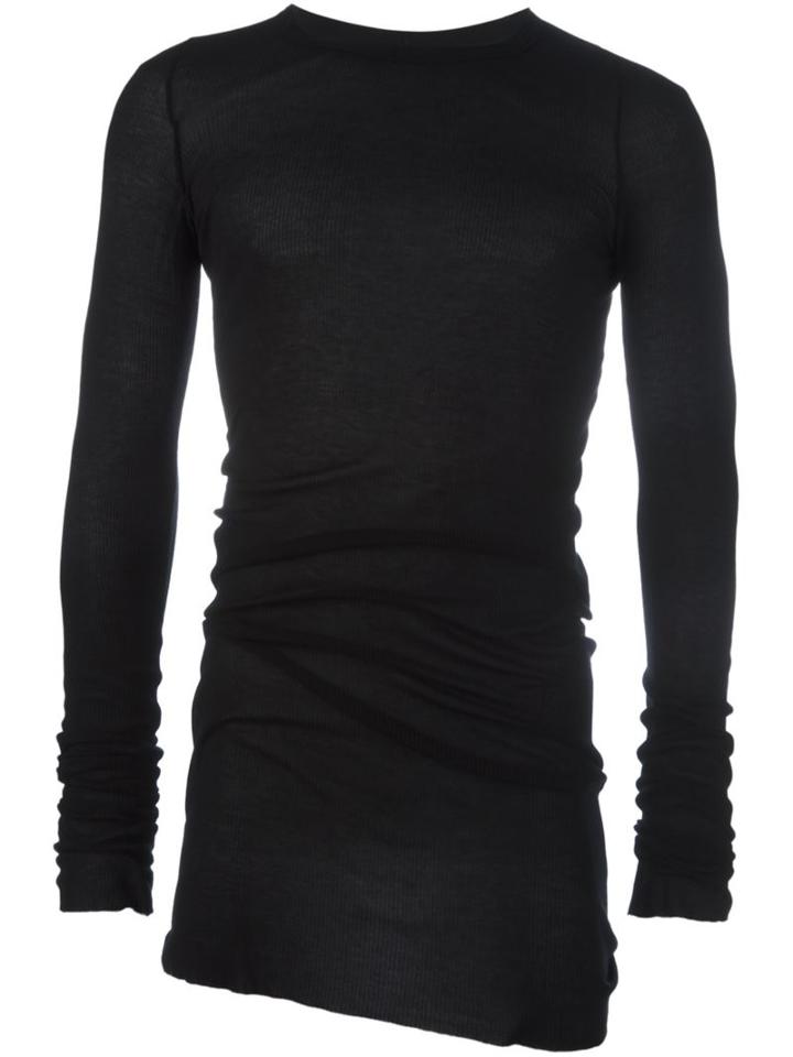 Rick Owens Long Length Jumper, Men's, Size: Large, Black, Viscose/silk