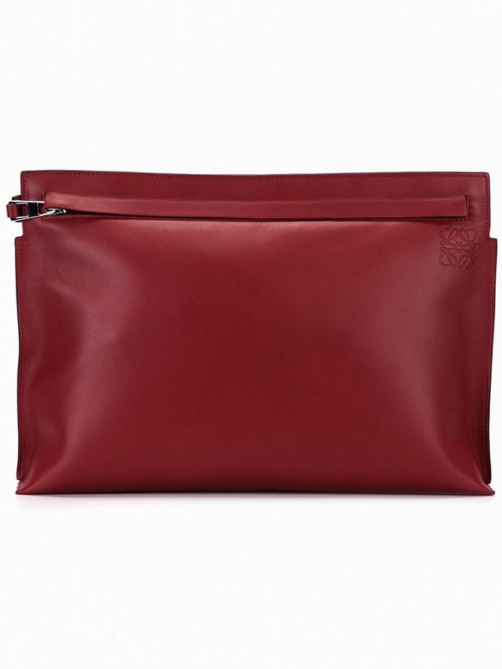 Loewe 't' Pouch Clutch, Women's, Red