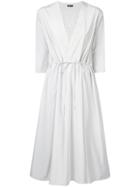 Jil Sander Navy Flared Midi Dress - Green