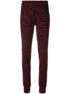 Layeur Zebra Print Trousers - Red