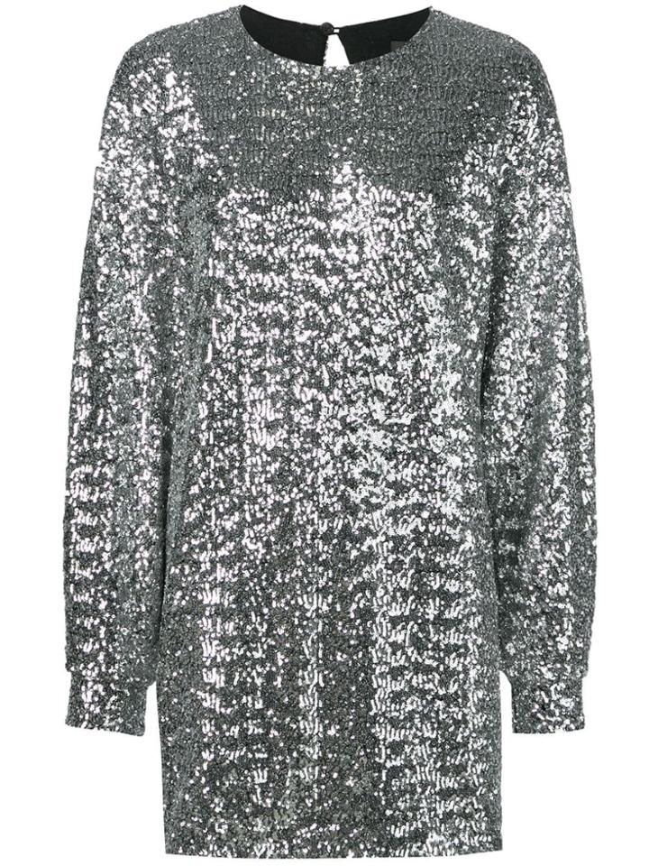 Isabel Marant Sequin Jersey Dress - Silver