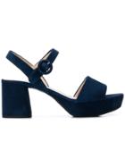 Prada Classic Heeled Sandals - Blue