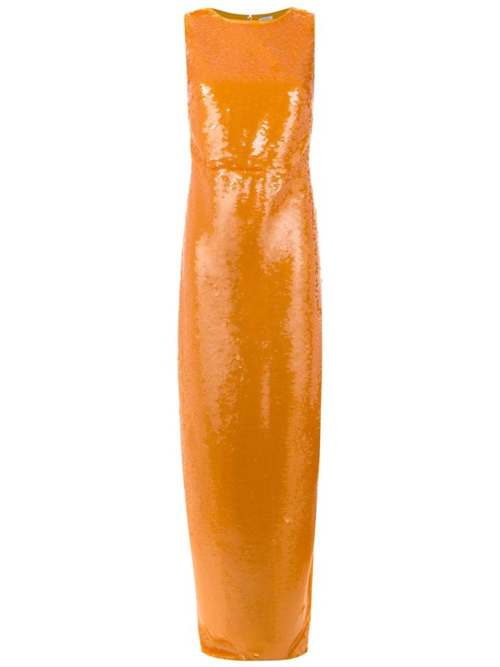 Tufi Duek Long Sequinned Dress - Yellow