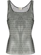 Saint Laurent Transparent Design Top - Black