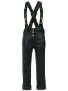 Andrea Bogosian Leather Dungarees - Black