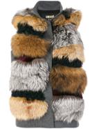 S.w.o.r.d 6.6.44 Rabbit Fur Vest Jacket - Grey