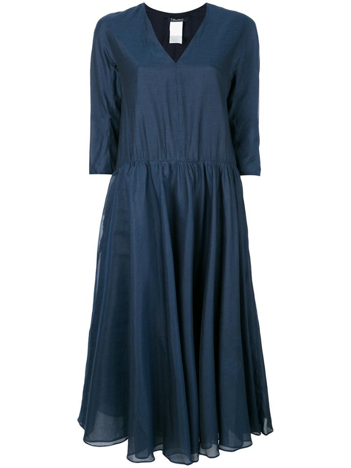 's Max Mara Drop Waist Dress - Blue