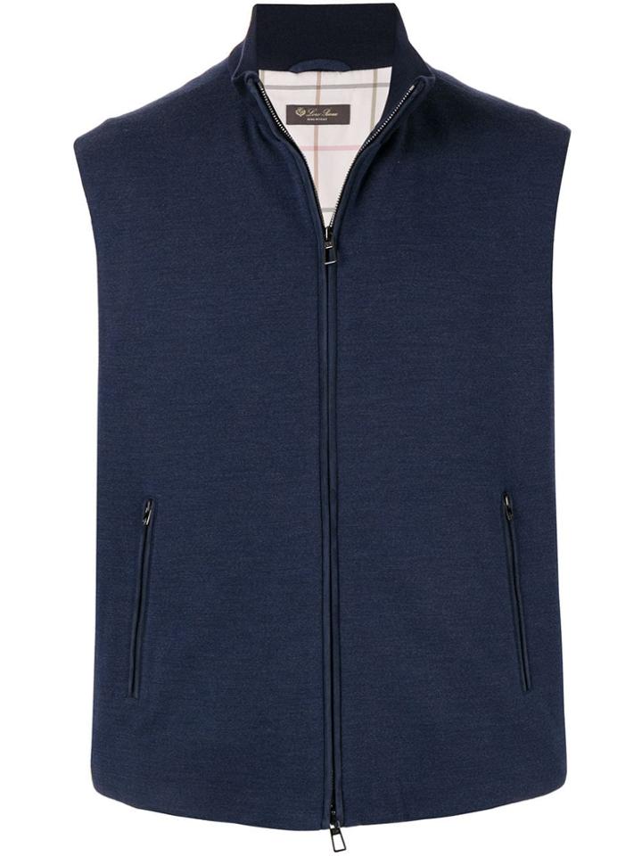 Loro Piana Zipped Gilet Jacket - Blue