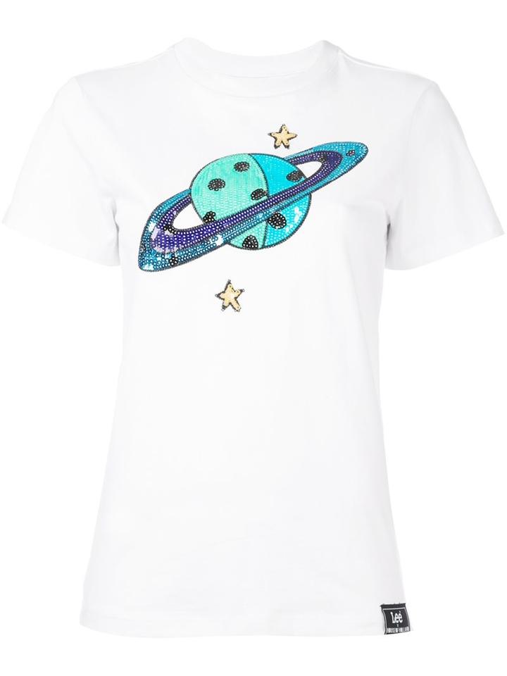 House Of Holland 'hoh X Lee Collaboration' T-shirt, Women's, Size: Large, White, Cotton