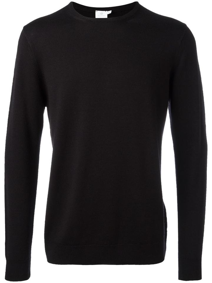 Sunspel - Round Neck Jumper - Men - Merino - Xl, Black, Merino