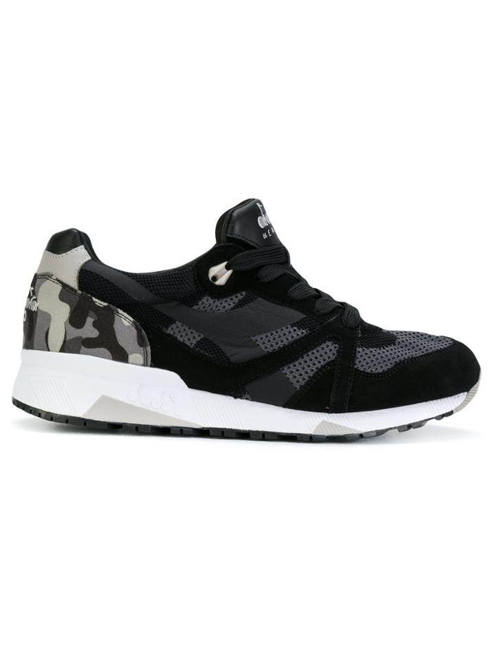 Diadora Camouflage Print Sneakers - Black