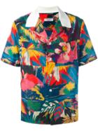 Valentino Tropical Print Shirt, Men's, Size: 38, Cotton/viscose/polyester