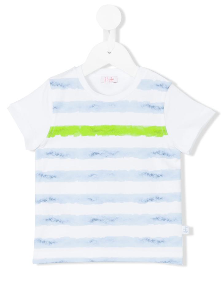 Il Gufo - Watercolour Stripe T-shirt - Kids - Cotton/spandex/elastane - 18 Mth, White