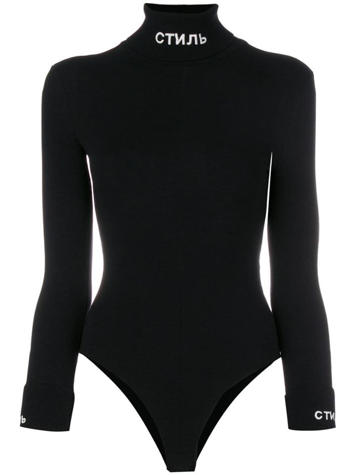 Heron Preston Roll Neck Body Suit - Black