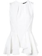 Derek Lam Double-layered Ruffles Blouse, Women's, Size: 46, White, Silk