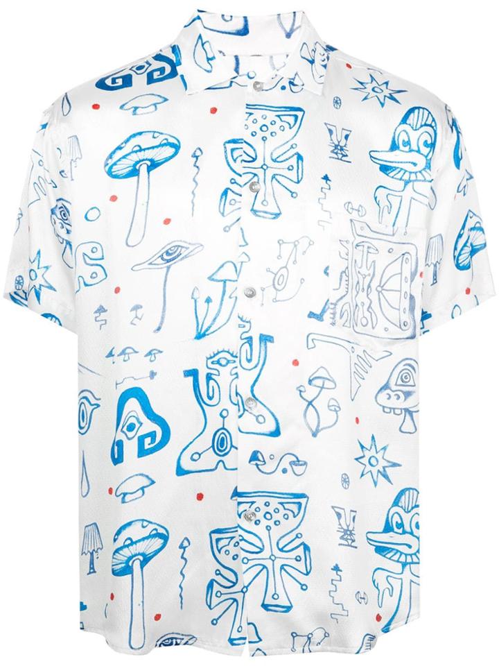 The Elder Statesman Betony Camp Shirt - White