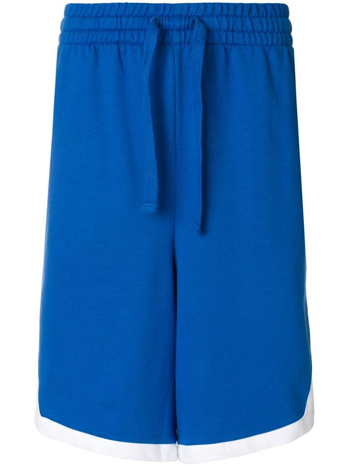 Ea7 Emporio Armani Contrasting Side Panel Track Shorts - Blue