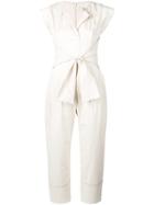 Sea Tie Waist Jumpsuit - Neutrals
