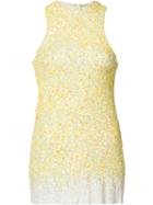Haider Ackermann Sequinned Tank, Women's, Size: Small, Yellow/orange, Silk/cotton/spandex/elastane/sequin