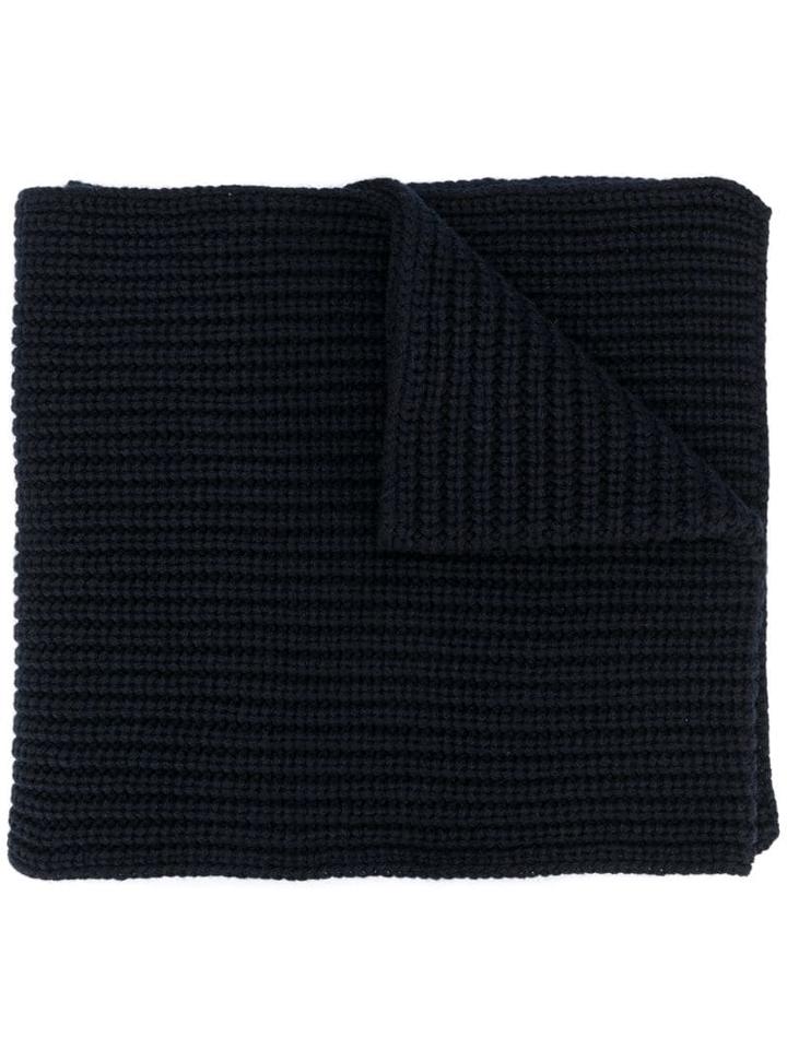 Iris Von Arnim Cashmere Knitted Scarf - Blue
