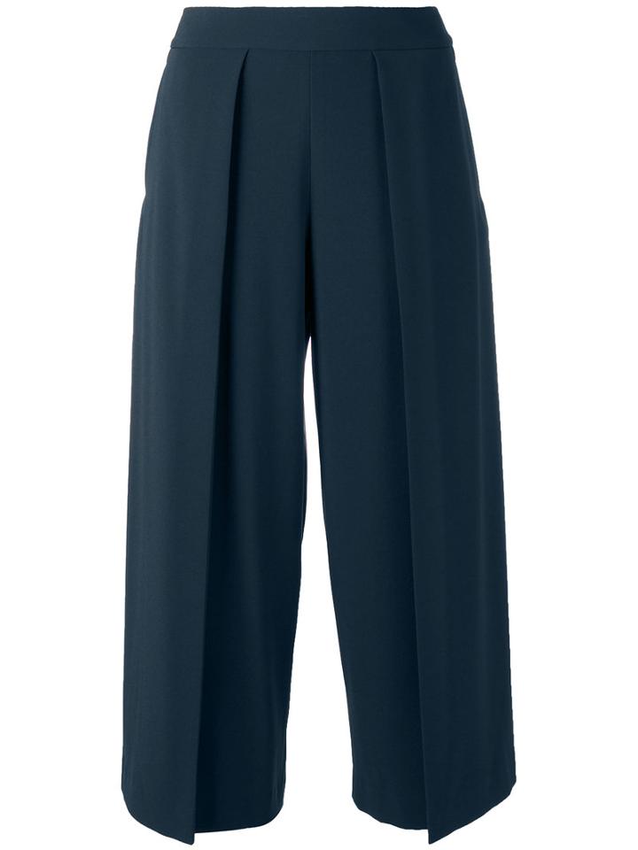 Rag & Bone - Wide Leg Cropped Pants - Women - Triacetate/polyester - 8, Women's, Blue, Triacetate/polyester