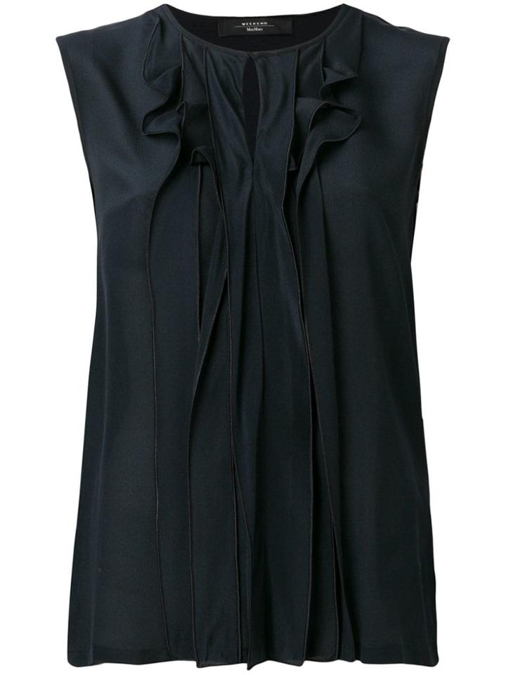 Max Mara Lazise Ruffled Blouse - Blue