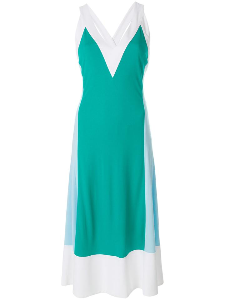 Emilio Pucci V-neck Colour Block Dress - Multicolour