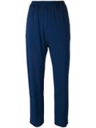 Jil Sander Cropped Track Pants, Women's, Size: 38, Blue, Viscose