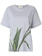 Ports 1961 Leaf Print Oversized T-shirt - Grey