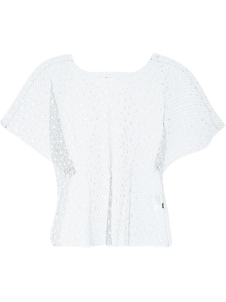 Julien David Polka Dot Tulle Top