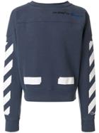 Off-white Off White X Champion Crew Neck Sweatshirt - Blue
