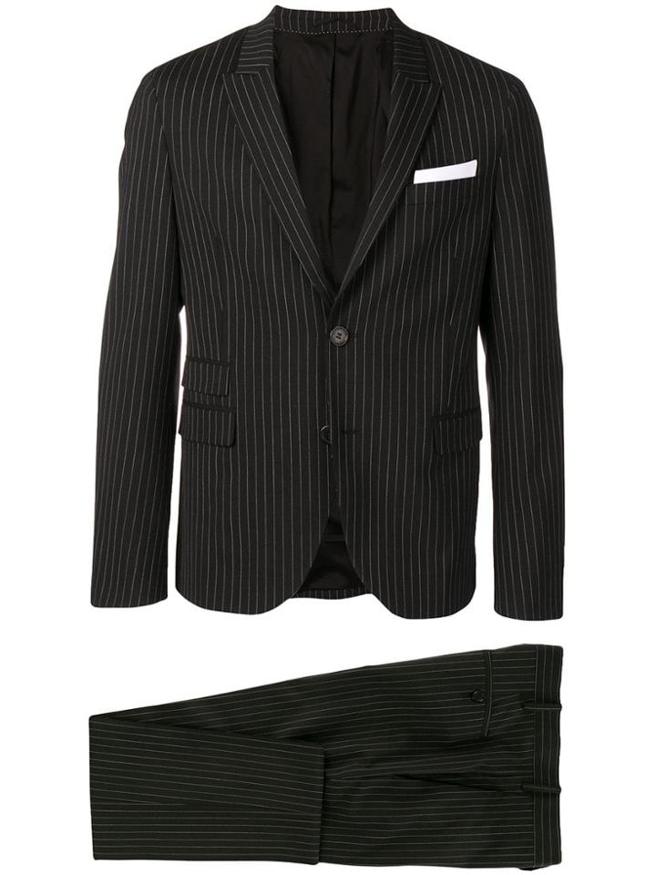 Neil Barrett Pinstriped Two-piece Formal Suit - Black