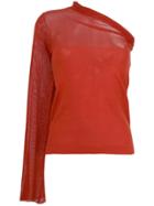 Romeo Gigli Vintage Single Sleeve Blouse - Red