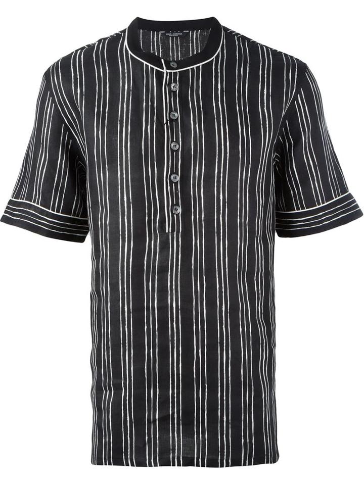 Dolce & Gabbana Striped Henley T-shirt