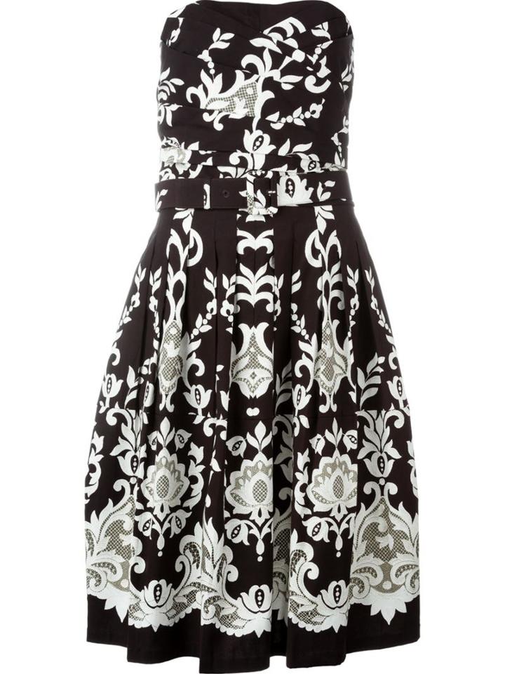 Samantha Sung English Macrame Print Dress, Women's, Size: M, Brown, Cotton/spandex/elastane