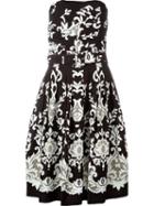 Samantha Sung English Macrame Print Dress, Women's, Size: M, Brown, Cotton/spandex/elastane