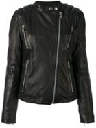 Munderingskompagniet Classic Biker Jacket, Women's, Size: 36, Black, Sheep Skin/shearling/polyester/cotton