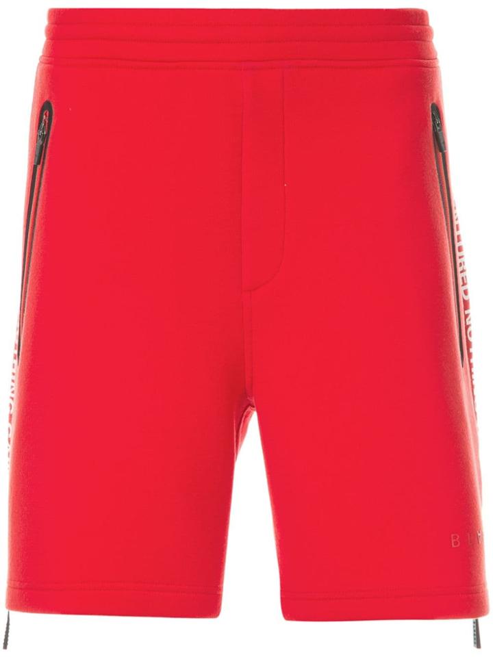 Blackbarrett Side Zip Track Shorts - Red