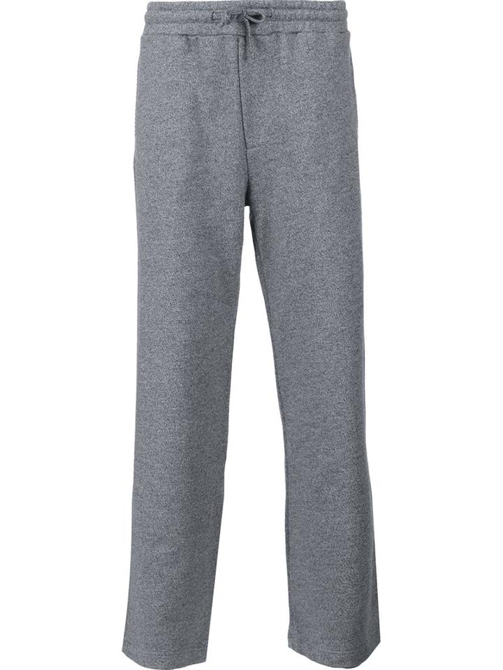 Kenzo Straight Leg Track Pants, Men's, Size: Large, Grey, Cotton