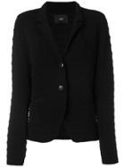 Steffen Schraut Single Button Ribbed Jacket - Black