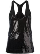 Haider Ackermann Sequin Tank Top, Women's, Size: 40, Black, Silk/polyester