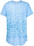Rochambeau Collarless Printed Shirt, Men's, Size: Xl, Blue, Cotton