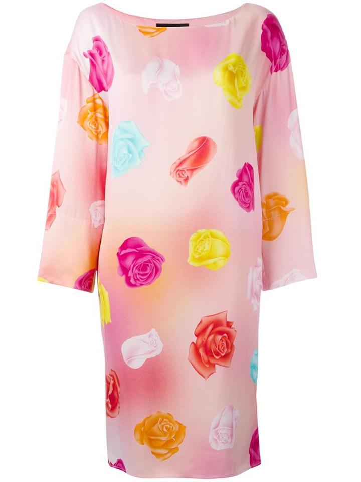 Boutique Moschino Printed Dress, Women's, Size: 46, Pink/purple, Rayon