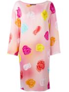 Boutique Moschino Printed Dress, Women's, Size: 46, Pink/purple, Rayon