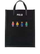 Polo Ralph Lauren Logo Printed Tote Bag - Black