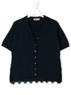 No21 Kids - Embroidered Hem Shirt - Kids - Cotton/polyester - 14 Yrs, Blue