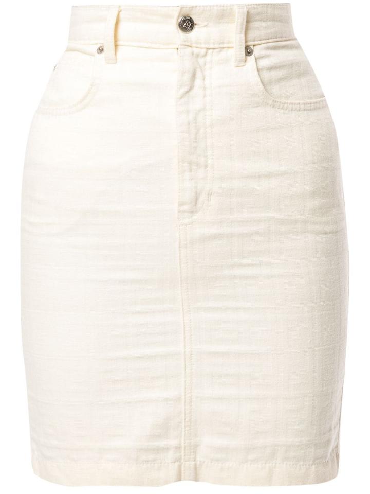 Fendi Pre-owned Zucca Print Skirt - Yellow