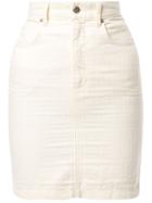 Fendi Pre-owned Zucca Print Skirt - Yellow