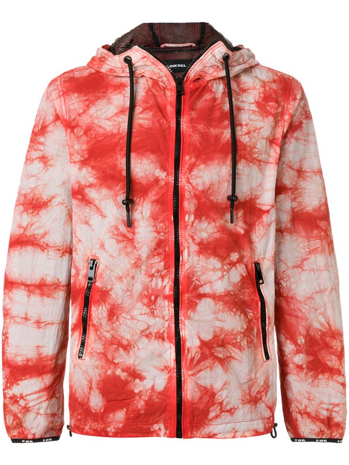 Diesel Tie Dye Zipped Hoodie - Yellow & Orange