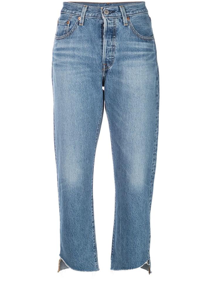 Levi's Cropped Straight Jeans - Blue